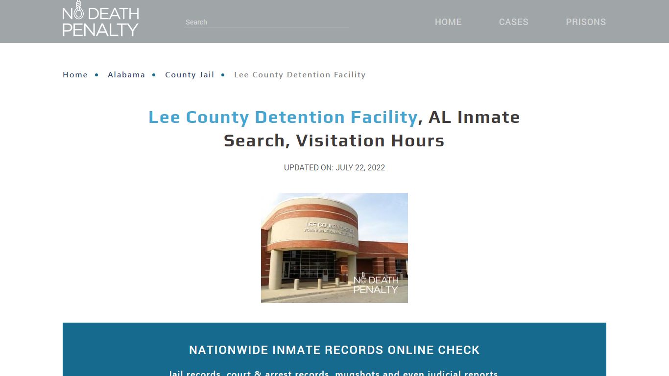 Lee County Detention Facility, AL Inmate Search ...